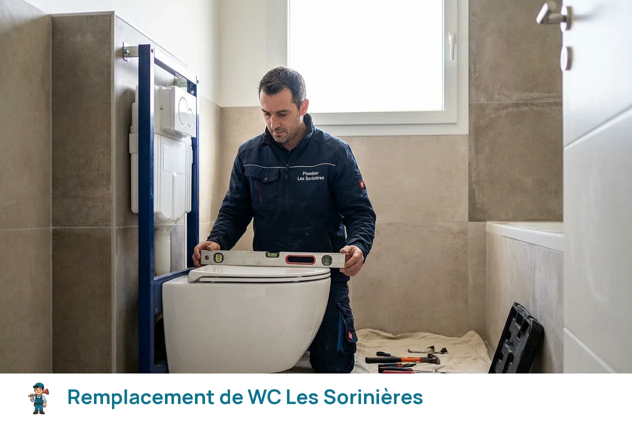 Remplacement de WC à Les Sorinières